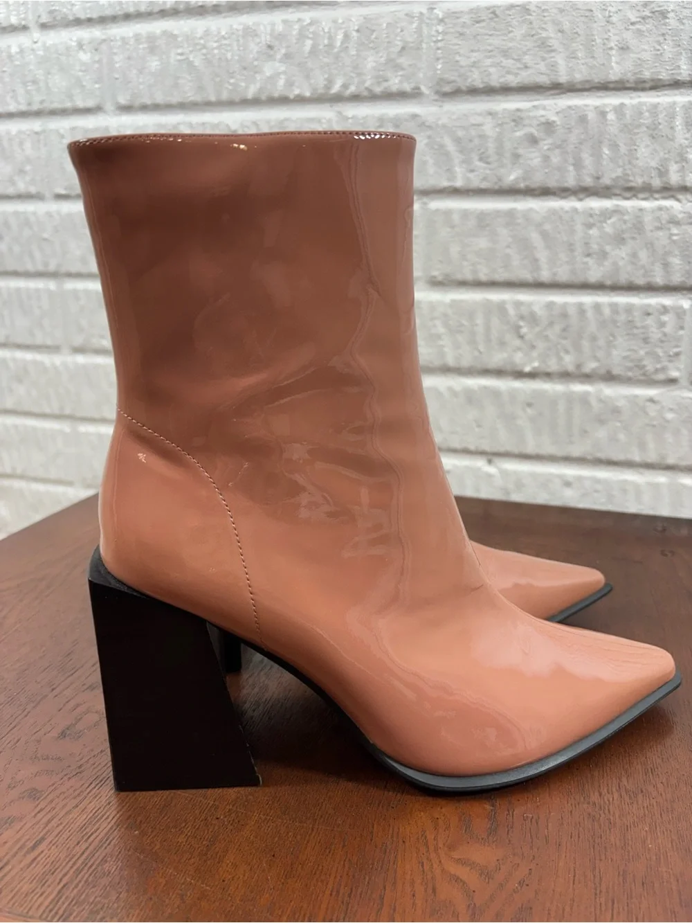 Jeffrey Campbell La-Siren Blush Patent Boot Size 10 NWOB - Picture 4 of 9